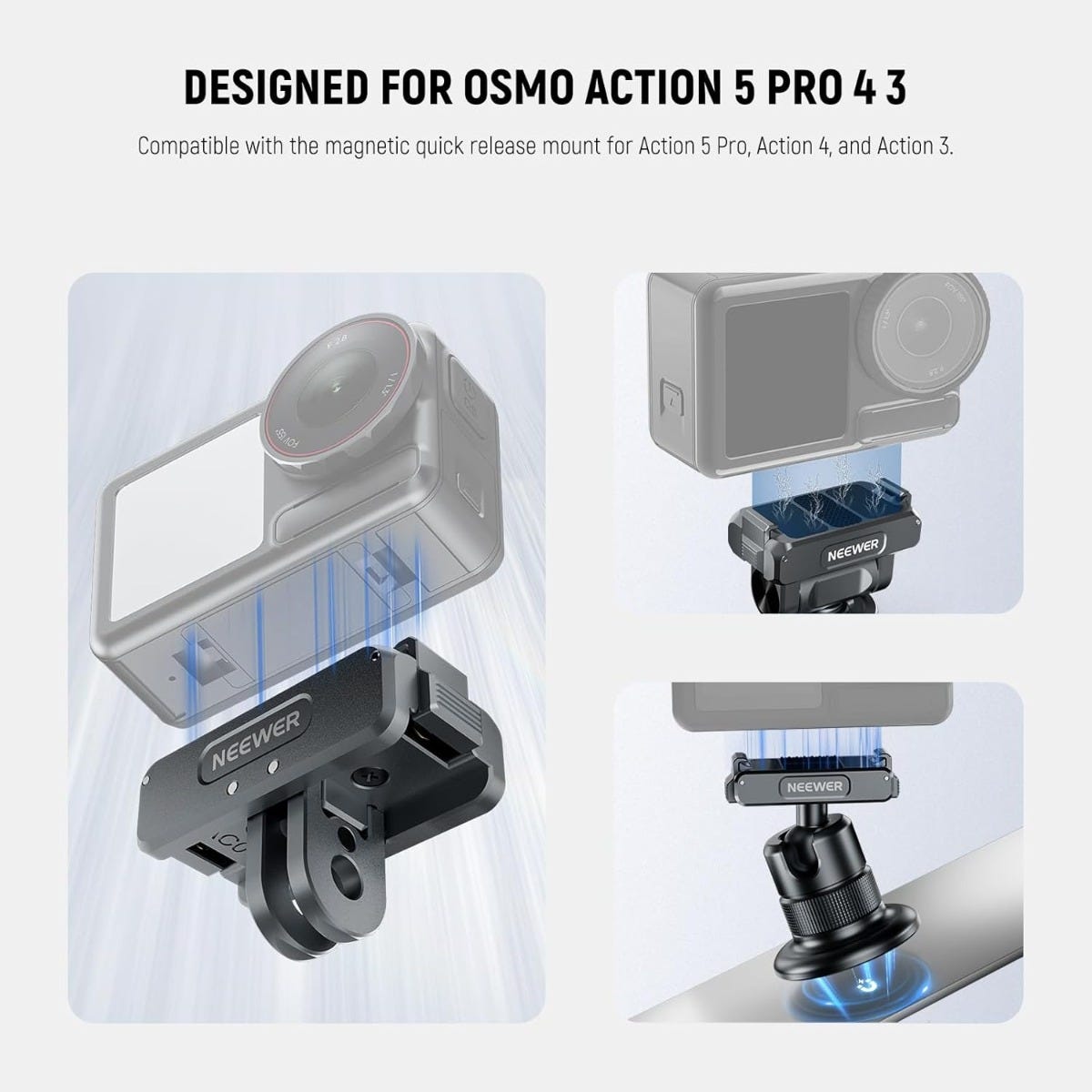 NEEWER AC013 Accessories Kit for DJI Osmo Action - Gray