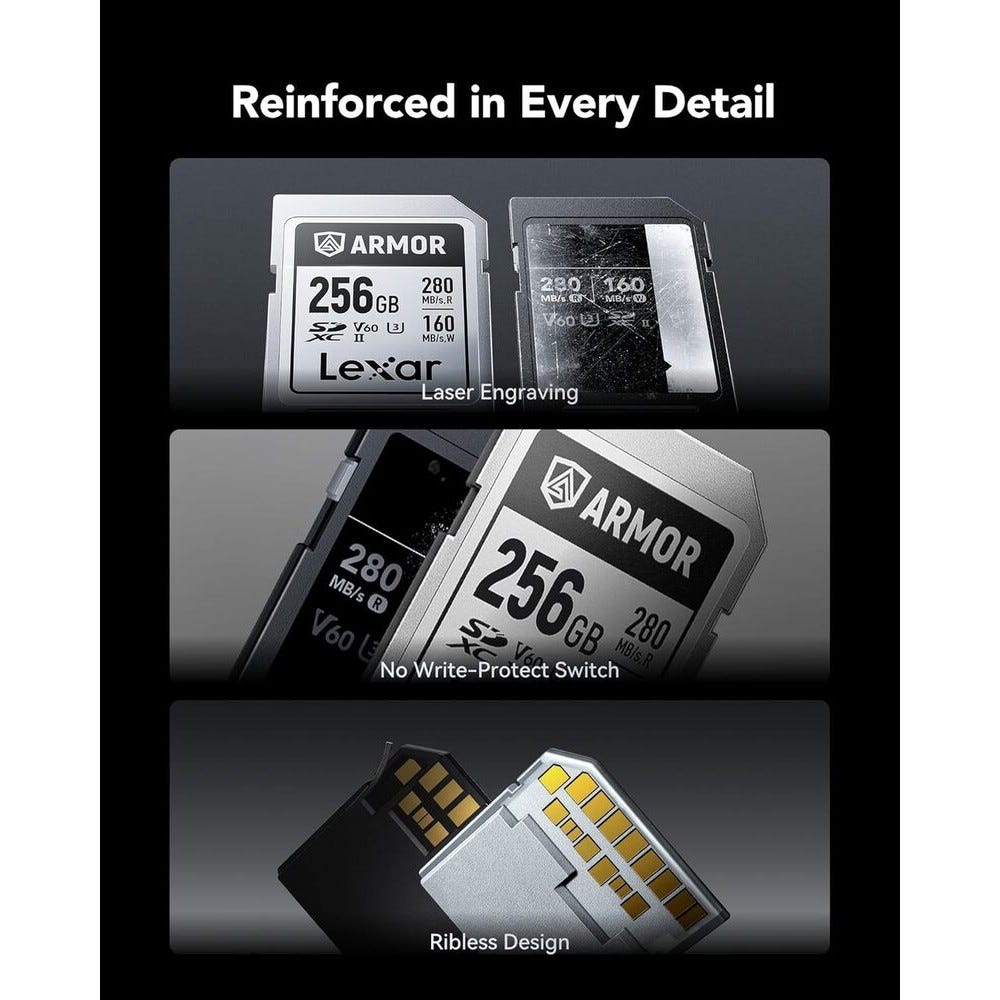 Lexar Professional ARMOR Silver Pro SDXC UHS-II Card - 256GB