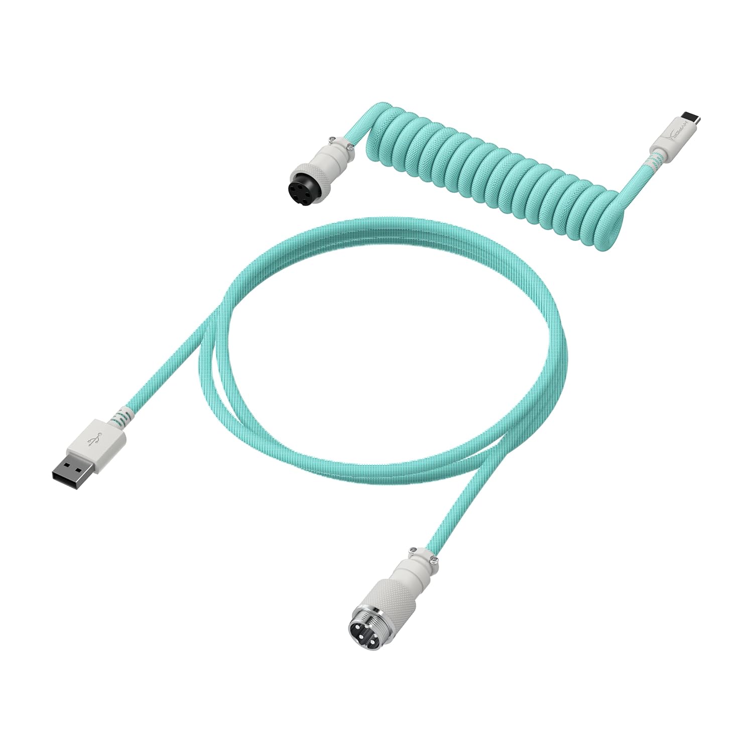 HyperX Gaming USB-C to USB Coiled Cable (Mint)