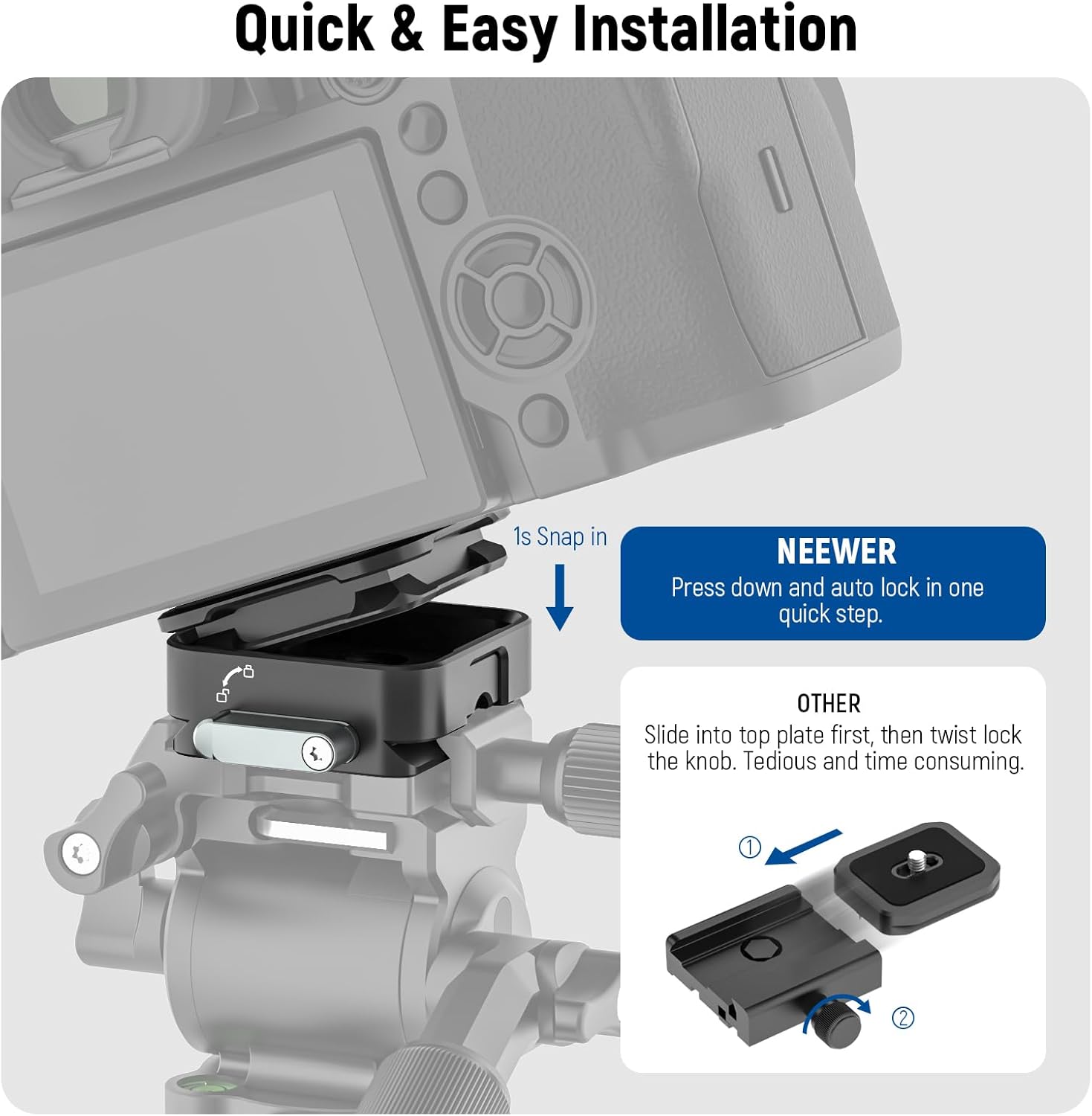 NEEWER CA009 Arca Type Quick Release Plate