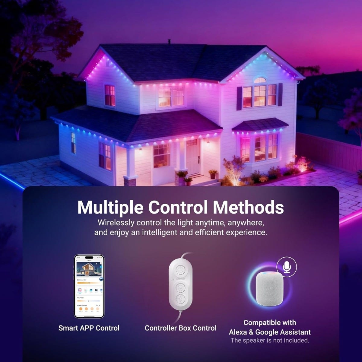 NEEWER 60m Smart RGB LED Permanent LED Outdoor Lights