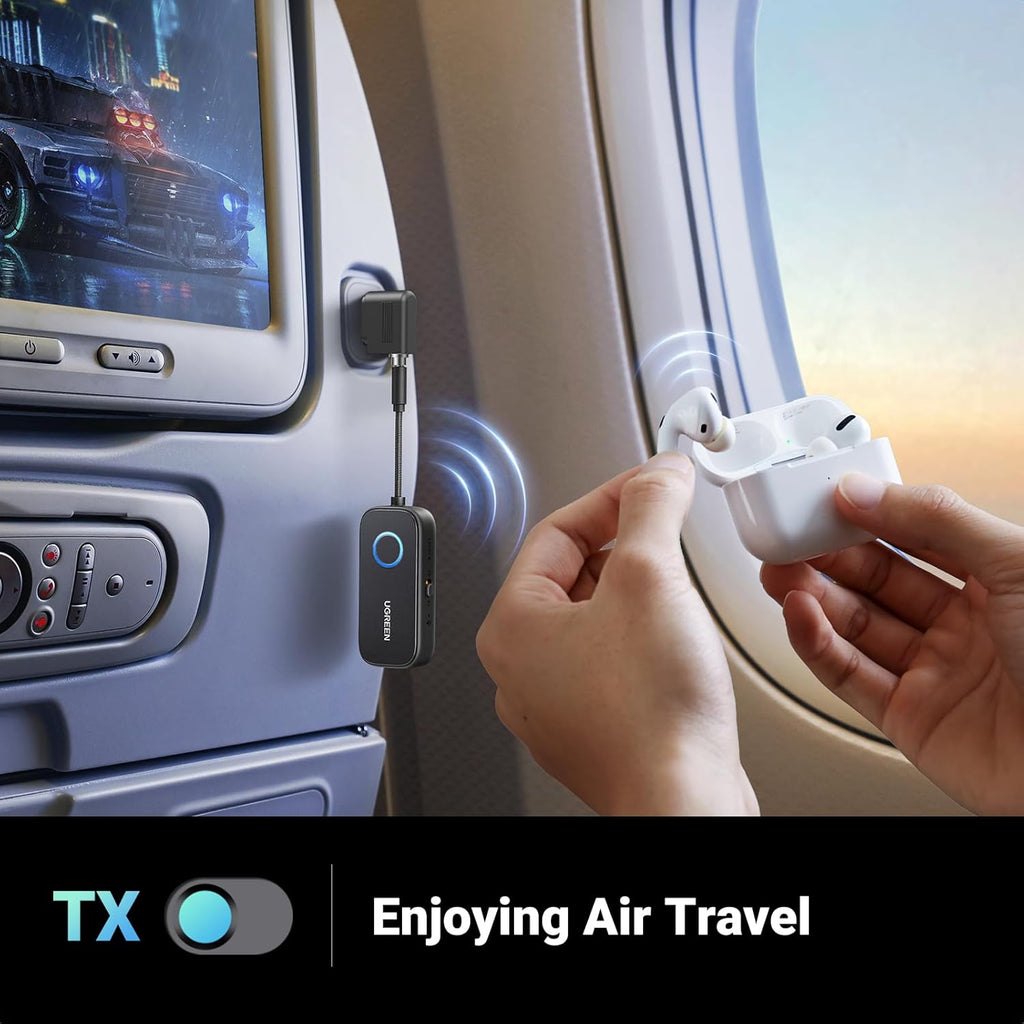 Ugreen Bluetooth Transmitter Receiver with Airplane Headphone Adapter