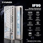YUNZII IF99 Mechanical Keyboard with LCD Screen (White) (Cocoa Cream V2) 
