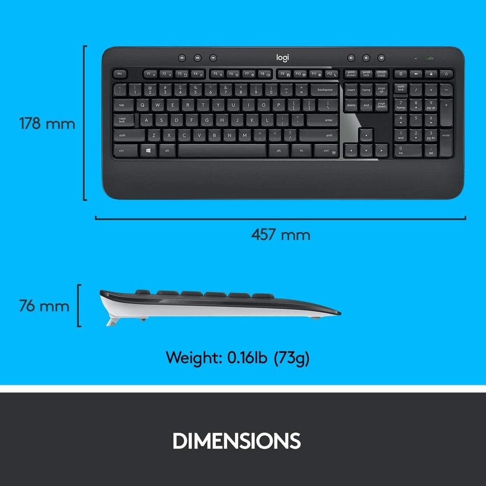 Logitech MK540 Advanced Wireless Keyboard & Mouse Combo