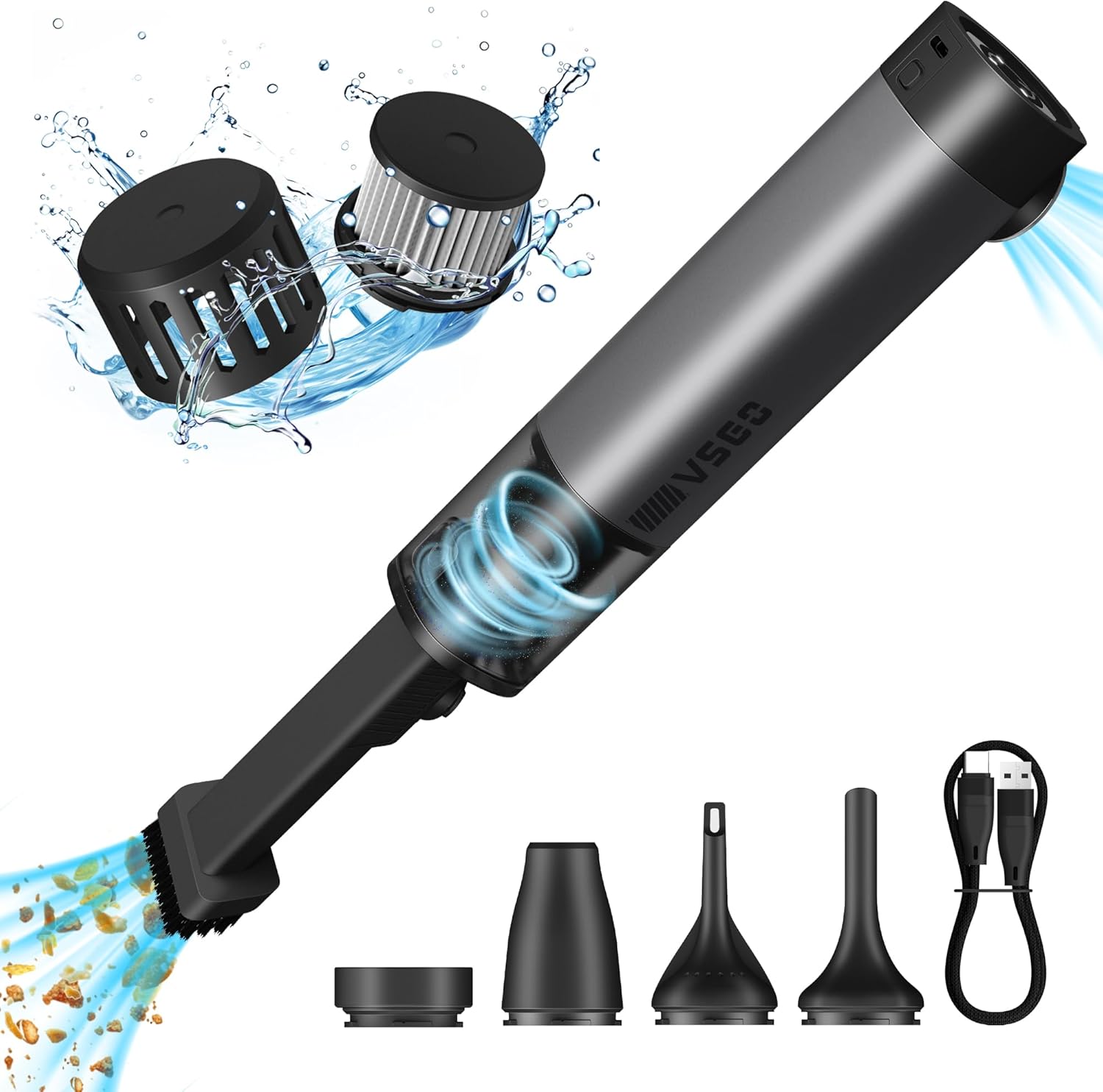 VSGO Electric Air Duster Vacuum - Dark Grey