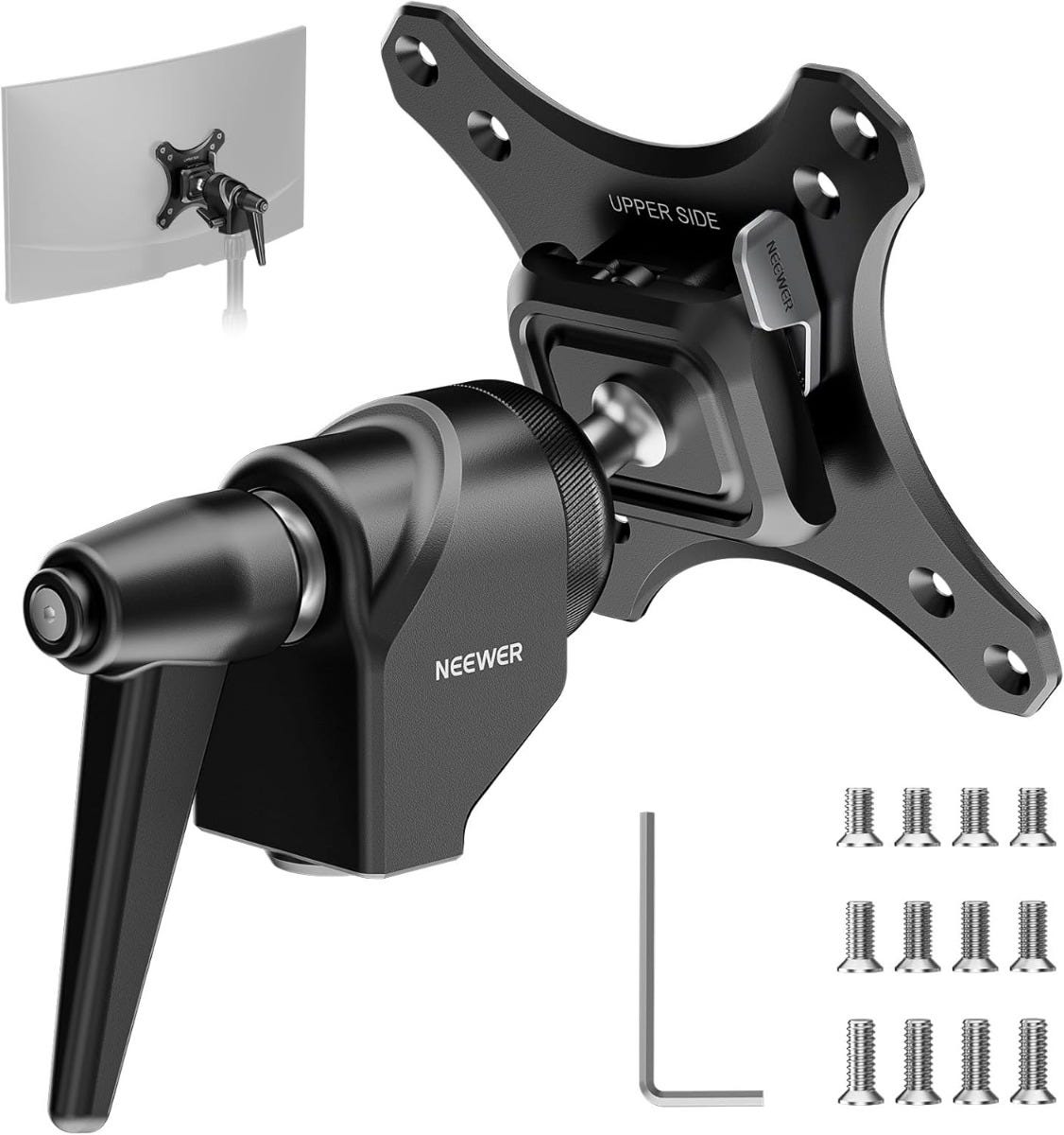 NEEWER Heavy Duty Monitor Mount Adapter for C-Stand and Lighting Stand