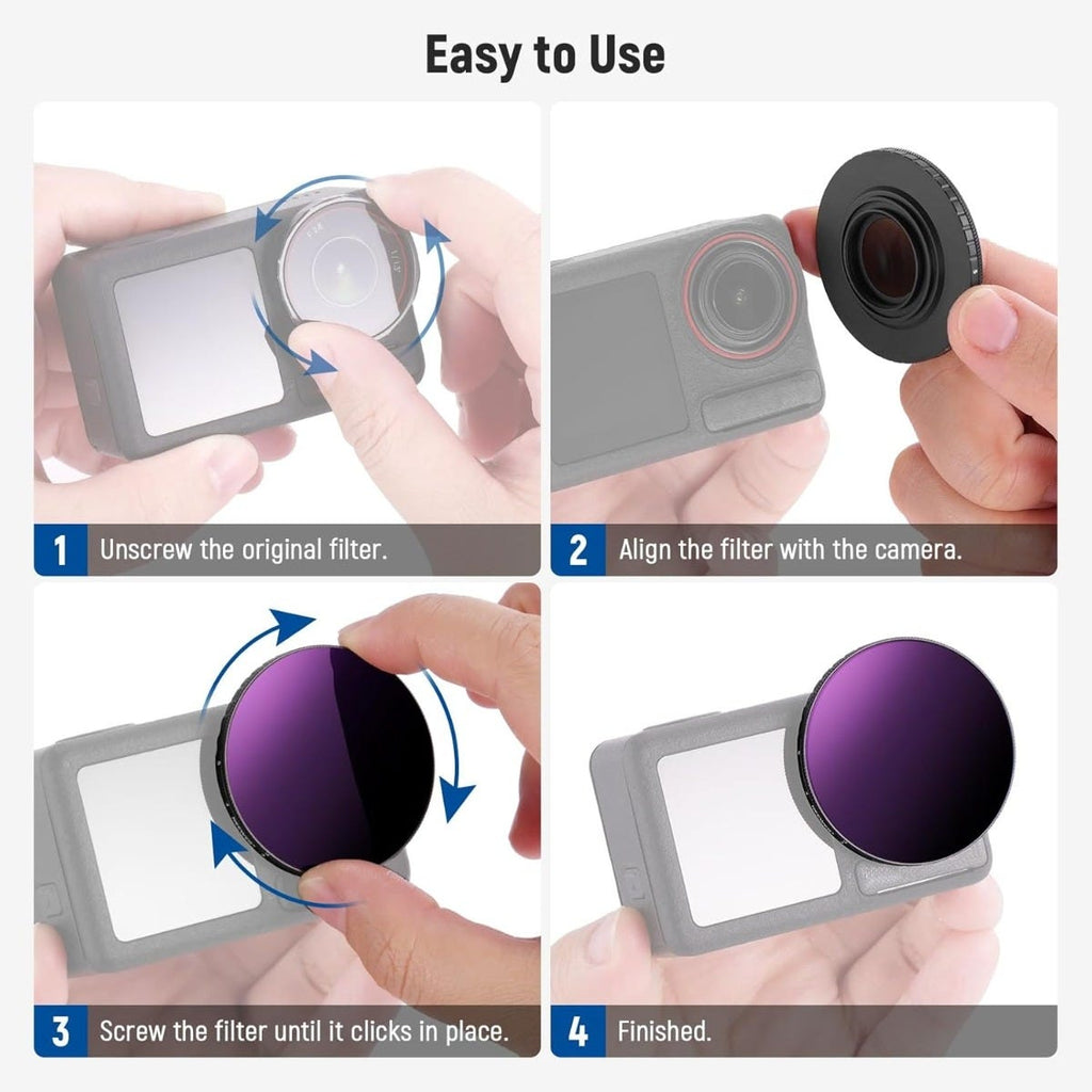 NEEWER FL-52 ND Filter Kit for DJI Osmo Action