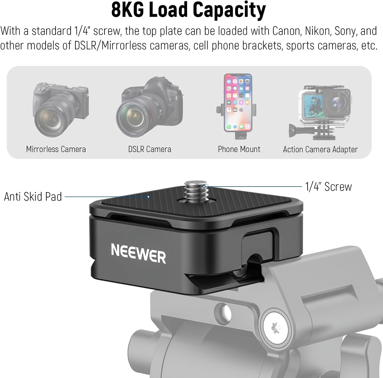 NEEWER CA009 Arca Type Quick Release Plate