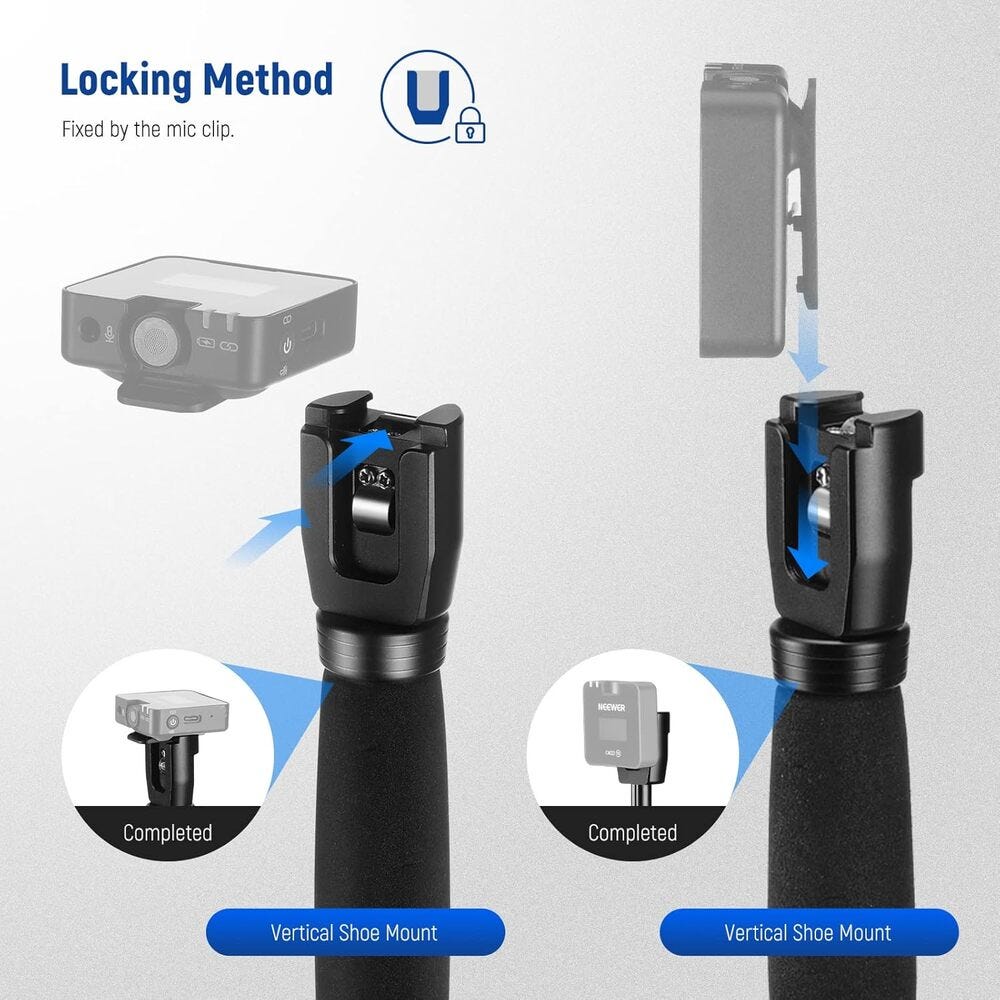 NEEWER MS004 30cm Interview Microphone Handle