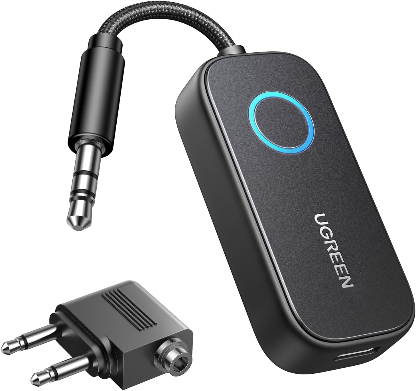 Ugreen Bluetooth Transmitter Receiver with Airplane Headphone Adapter
