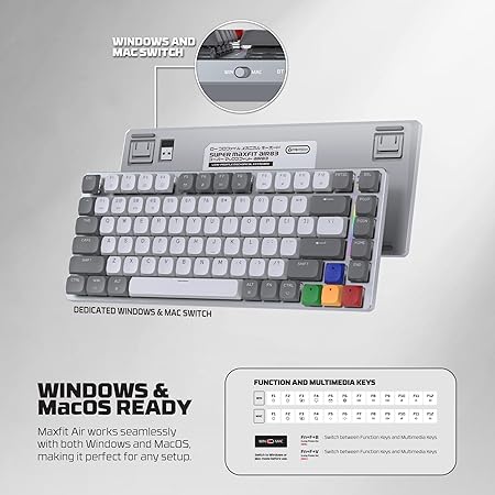 Fantech MK915 SUPER MAXFIT AIR83 Low Profile Mechanical Keyboard (Brown Switch)