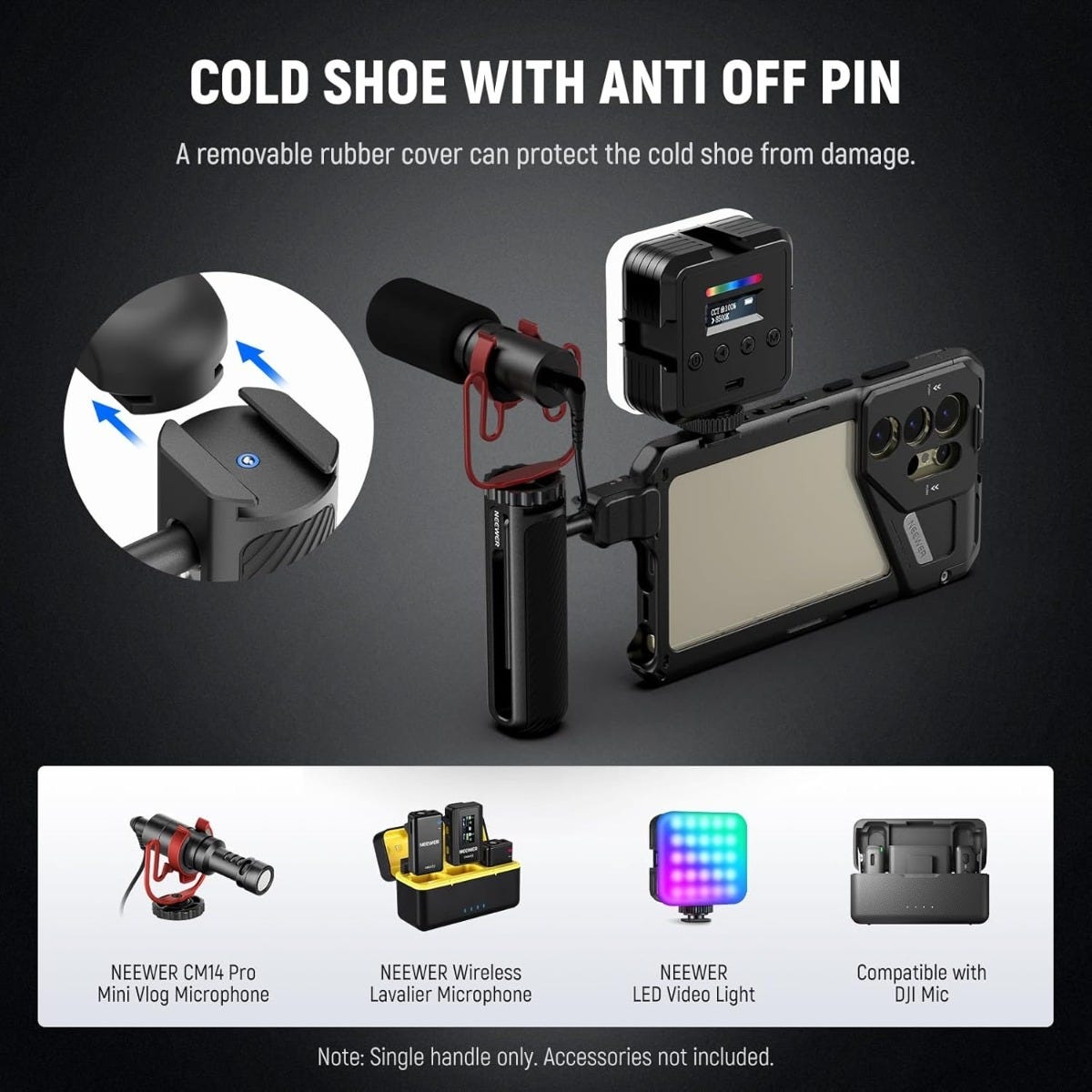 NEEWER PA-045B Quick Release Side Handle for Phone Cage