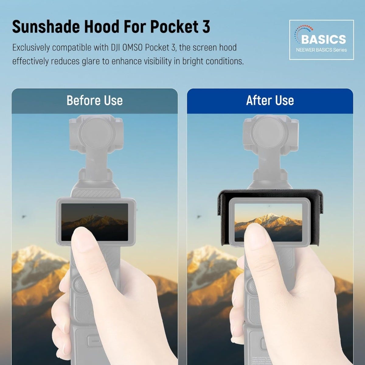 NEEWER CA152 Basic Screen Sunshade for DJI Osmo Pocket 3