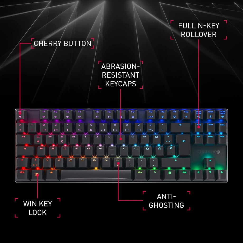 Cherry MX 8.2 TKL Wireless Gaming Keyboard (Black) (MX Brown Switch)