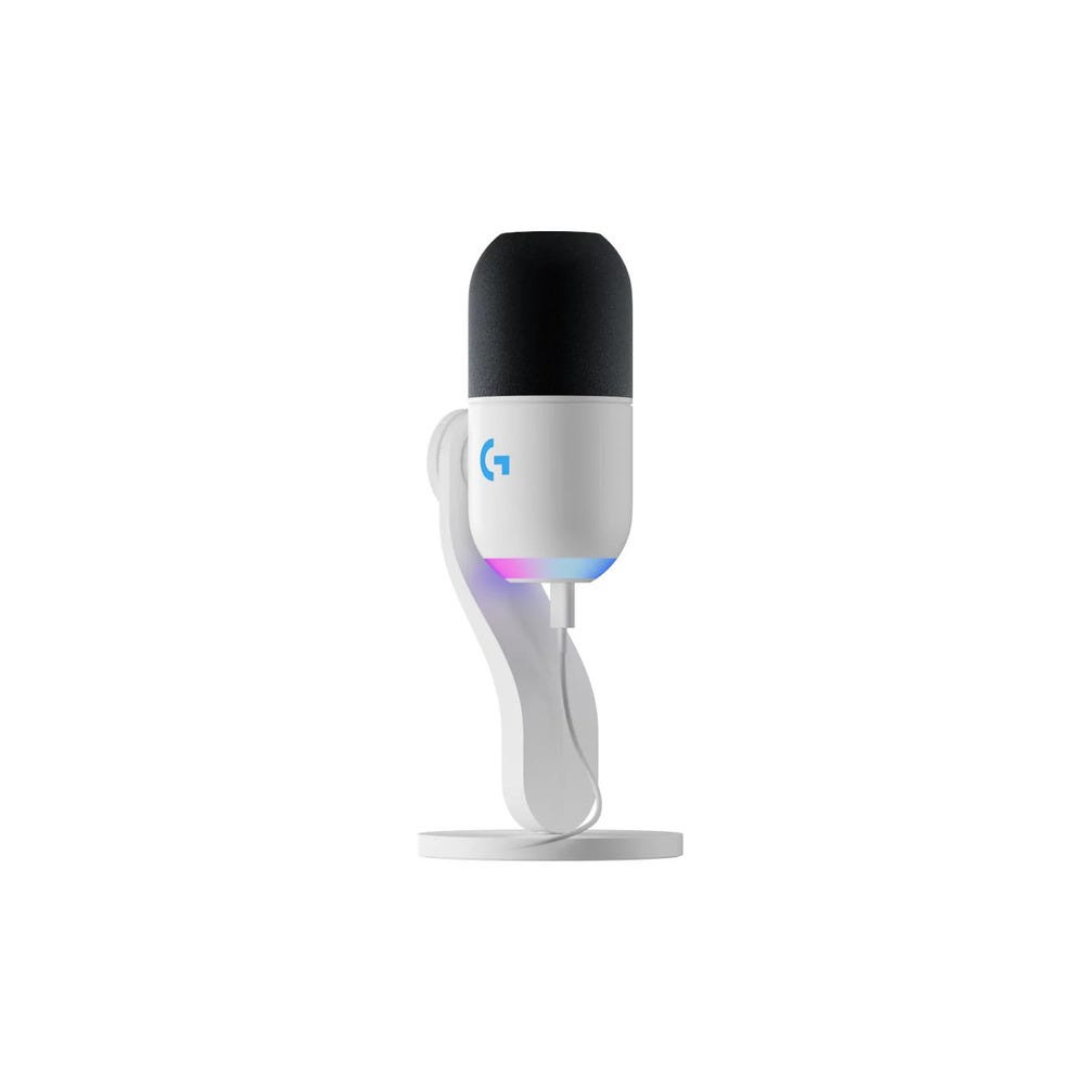 Logitech Yeti GX Dynamic RGB Desktop Gaming Microphone (White)