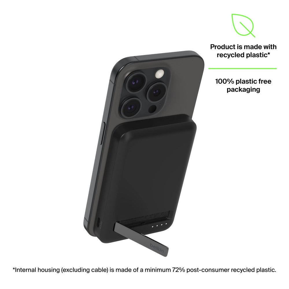 Damaged Box Belkin BoostCharge Pro 5K Magnetic Wireless PowerBank with 15W PD (Black)