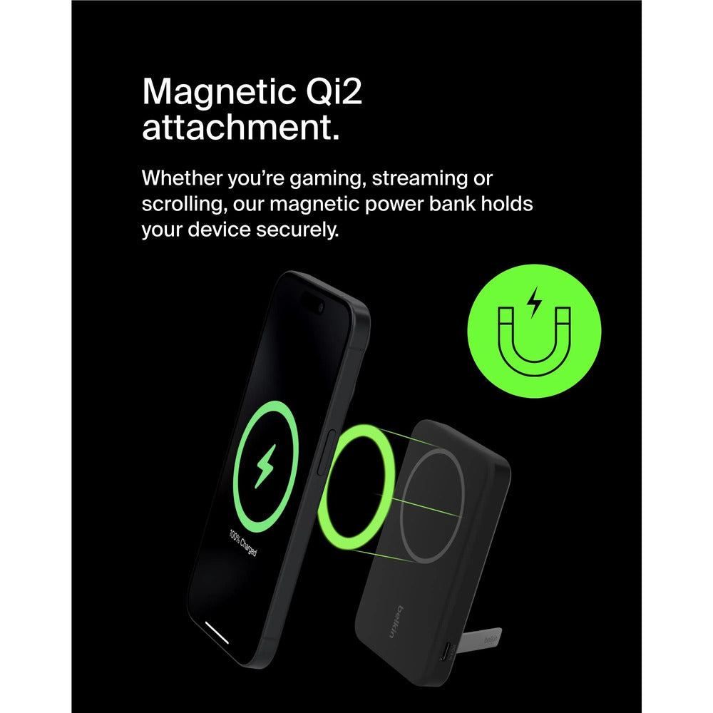 Damaged Box Belkin BoostCharge Pro 5K Magnetic Wireless PowerBank with 15W PD (Black)