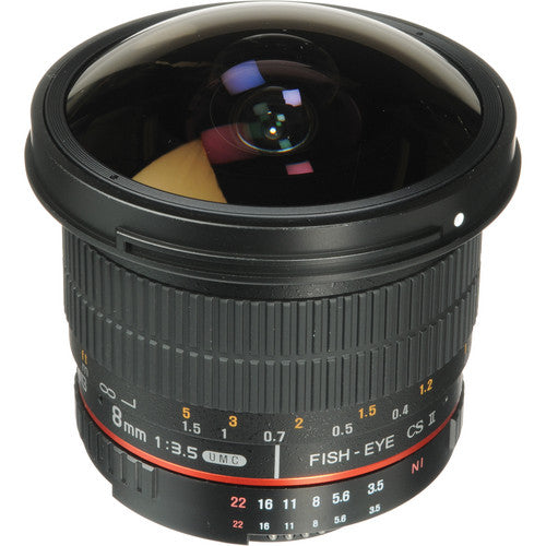 Samyang 8mm f/3.5 II Fisheye Lens - Nikon AE Mount - APS-C
