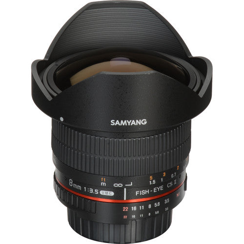 Samyang 8mm f/3.5 II Fisheye Lens - Nikon AE Mount - APS-C