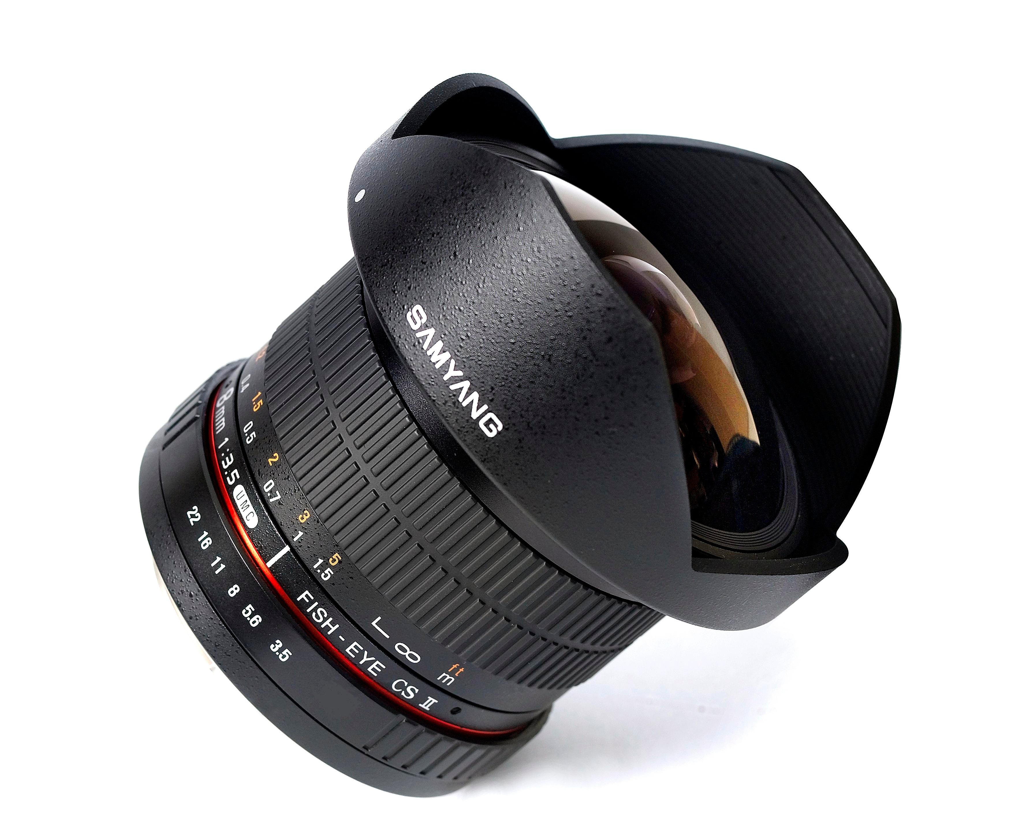 Samyang 8mm f/3.5 II Fisheye Lens - Nikon AE Mount - APS-C