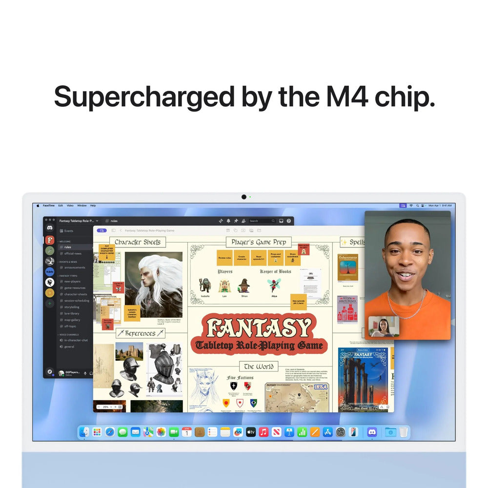 Apple iMac 24" Retina 4.5K with M4 10C CPU/10C GPU 16GB 256GB SSD (2024) (Blue) 