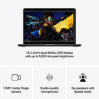 Apple Macbook Pro 14.2" with M4 Pro 14C CPU/20C GPU 24GB 1TB SSD (2024) (Space Black) 