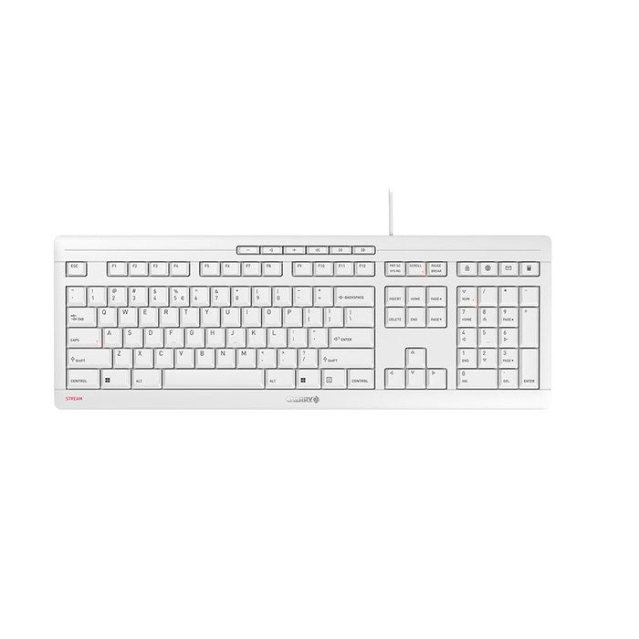 Cherry Stream Wired Keyboard for Office (White)