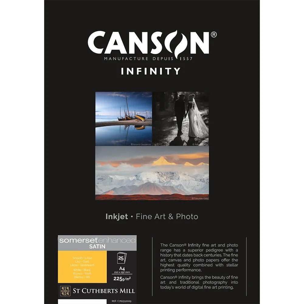 Canson Somerset Enhanced Satin White 225GSM (A4)