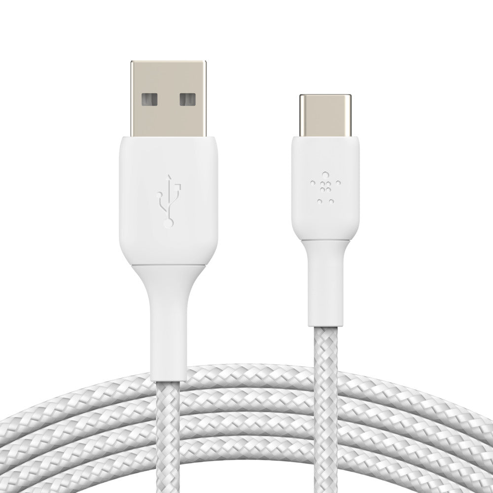 Belkin 1m USB-A to USB-C Braided Cable (White) 