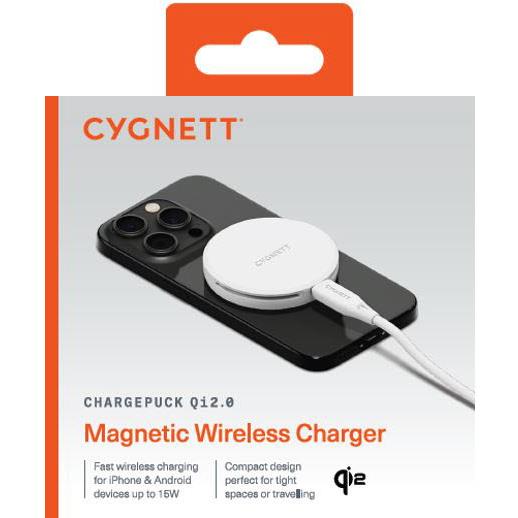 Cygnett ChargePuck Qi2 15W Magnetic Fast Wireless Charger