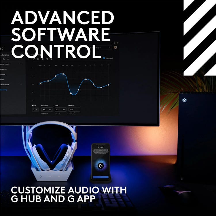 Logitech G Astro A50 LIGHTSPEED Gaming Headset with Base Station (White)  