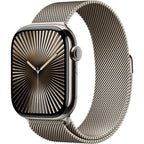 Apple Watch Series 10 46mm Natural Titanium Case GPS + Cellular Sport Band (S/M) (Milanese)