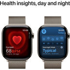 Apple Watch Series 10 46mm Natural Titanium Case GPS + Cellular Sport Band (S/M) (Milanese)
