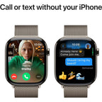 Apple Watch Series 10 46mm Natural Titanium Case GPS + Cellular Sport Band (S/M) (Milanese)