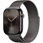 Apple Watch Series 10 46mm Slate Titanium Case GPS + Cellular Sport Band (S/M) (Milanese)