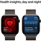Apple Watch Series 10 46mm Slate Titanium Case GPS + Cellular Sport Band (S/M) (Milanese)