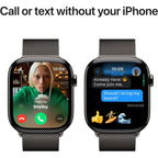 Apple Watch Series 10 46mm Slate Titanium Case GPS + Cellular Sport Band (S/M) (Milanese)