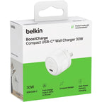 Belkin BoostCharge 30W PD USB-C Wall Charger (White)
