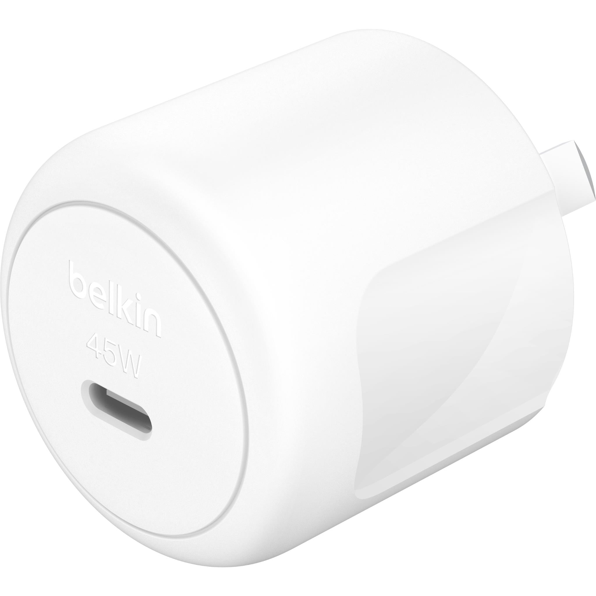 Belkin BoostCharge Compact 45W PD USB-C Wall Charger (White)