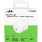 Belkin BoostCharge Compact 45W PD USB-C Wall Charger (White)