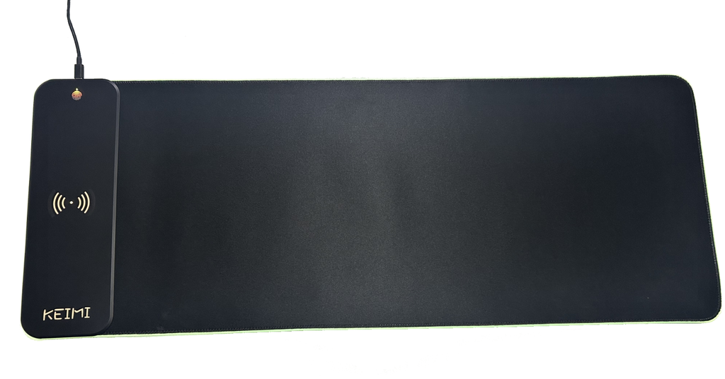 Keimi 15W Wireless Charging Extended Mouse Pad with RGB 