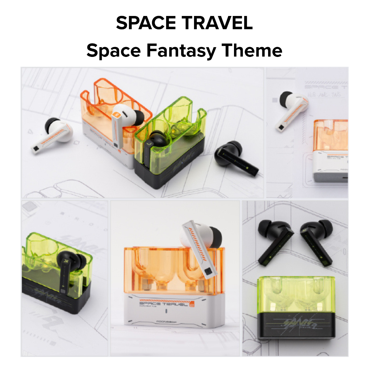 MOONDROP Space Travel 2 TWS Noise-Canceling Gaming Wireless Earphone (Orange)