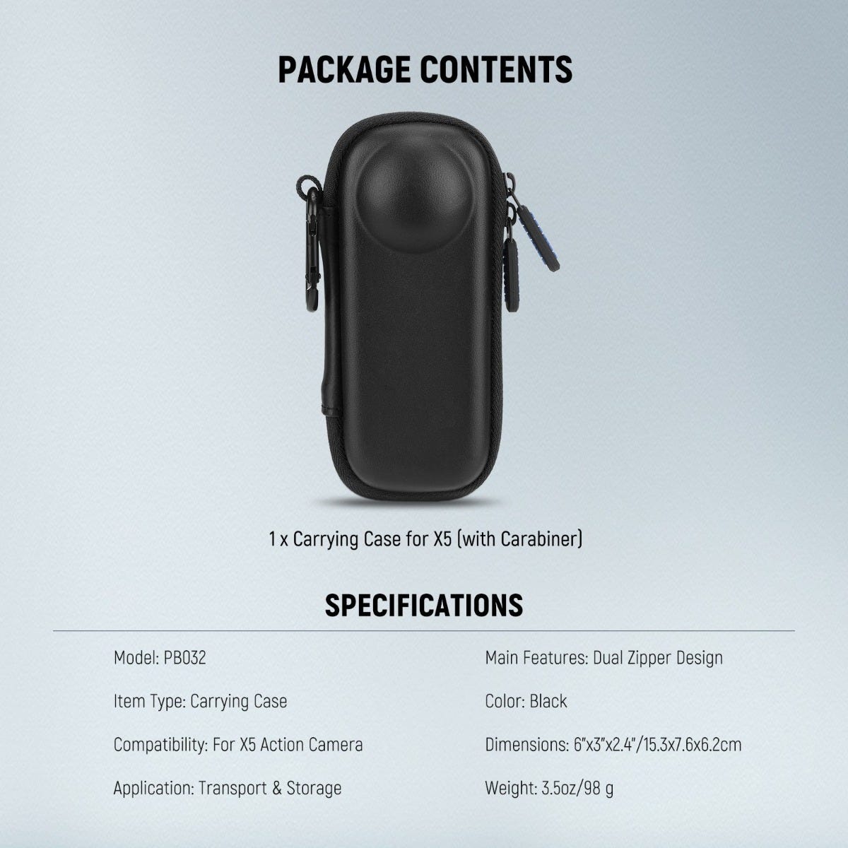 NEEWER PB032 Carrying Case for Insta360 X5