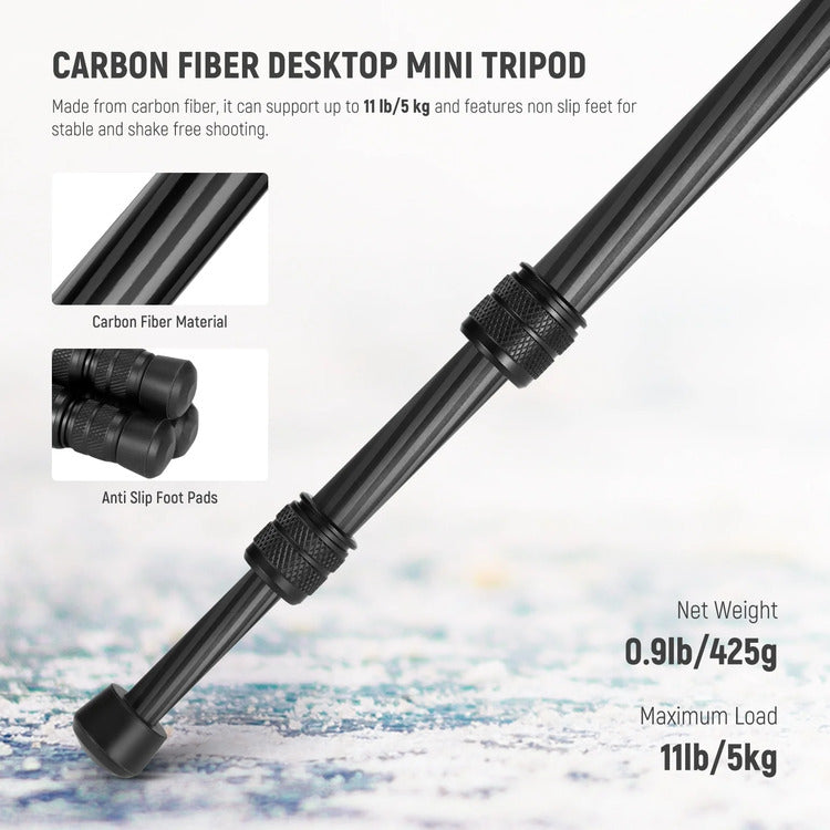 NEEWER TP09 Mini Carbon Fiber Tripod with Ball Head