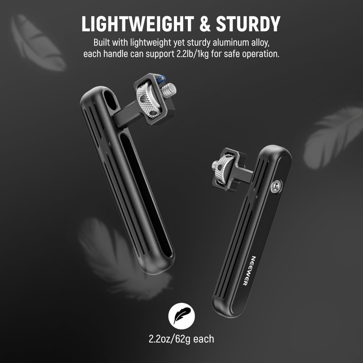 NEEWER PA-027 Rotatable Side Handle/Top Handle for Phone Cage - 2 Pack