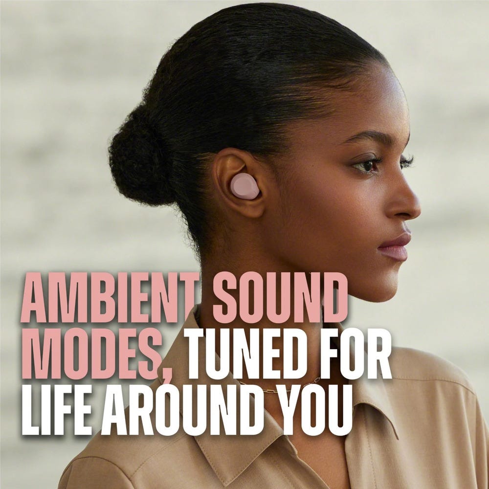 Sony WFC710N True Wireless Noise Cancelling Earbuds (Glass Blue)