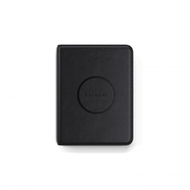Satechi Vegan-Leather Passport Cover w/ Find My (Black)