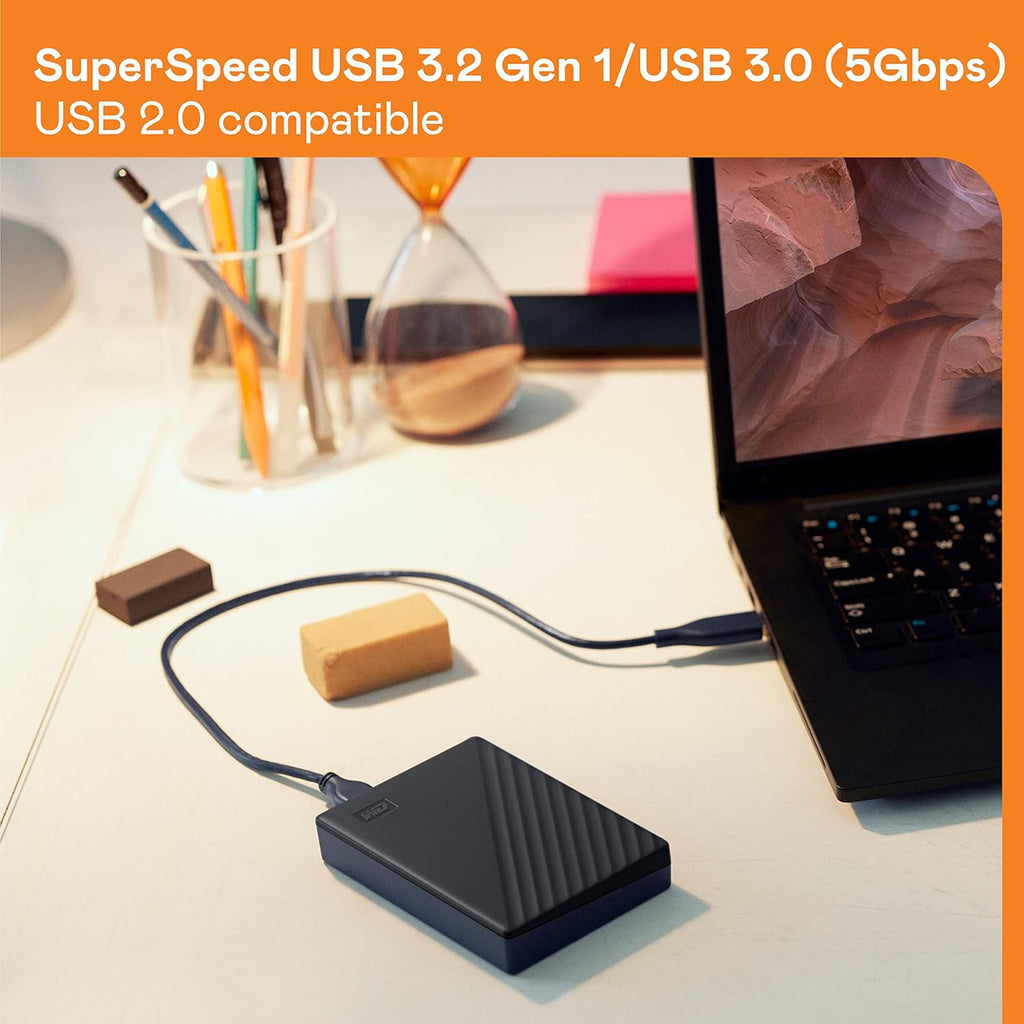WD My Passport 6TB USB 3.0 Portable Hard Drive (Black)