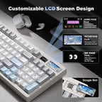 YUNZII IF99 Mechanical Keyboard with LCD Screen (White) (Cocoa Cream V2) 