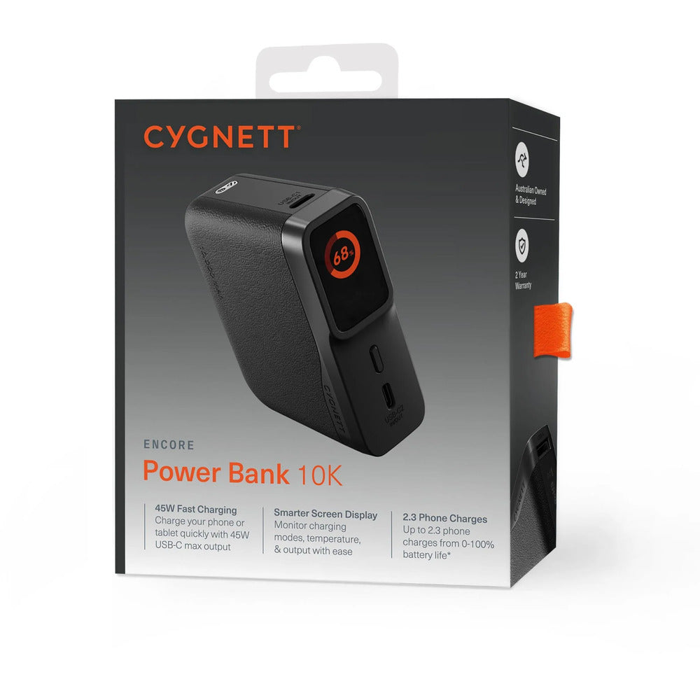Cygnett Encore 10k mAh Power Bank (Graphite)